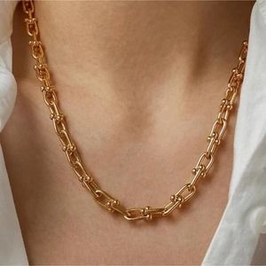 U Link Choker/Chunky U Shaped Choker/18K Gold